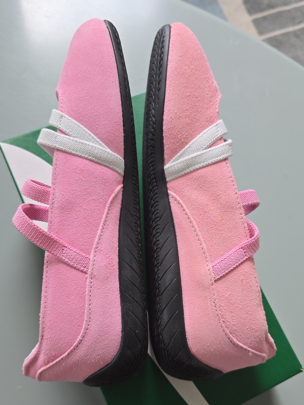 Puma Speed Ballet Flats- Pink White Suede - 38 - Picture 13 of 16